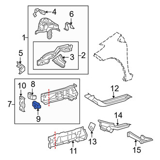 Toyota OE - Front Left Frame Side Member Reinforcement