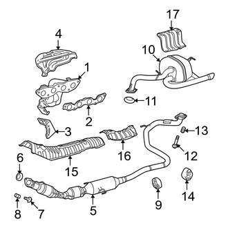 Toyota OE - Exhaust System - Exhaust Components (Base Hatchback)