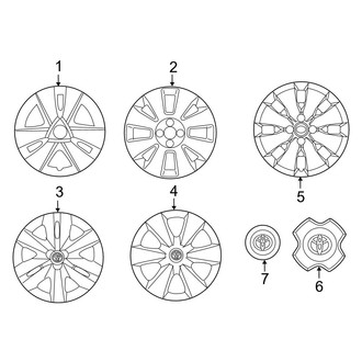 Toyota OE - Wheels - Covers & Trim (Sedan)