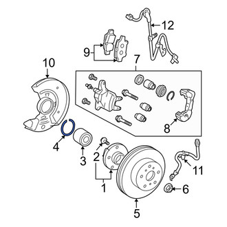 Toyota OE - Front Wheel Bearing Snap Ring