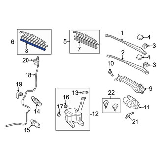 Toyota OE - Front Left Wiper Blade Refill