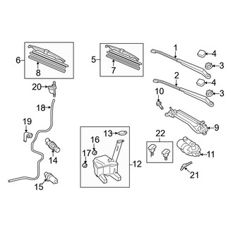 Toyota OE - Windshield - Wiper & Washer Components (Sedan)