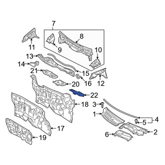 Toyota OE - Left Cowl Seal