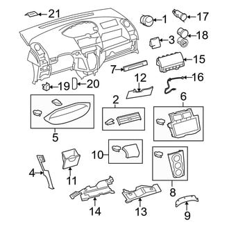 Toyota OE - Instrument Panel Components (Base Hatchback)