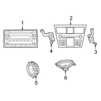 Toyota OE - Instrument Panel - Sound System (Base Sedan)
