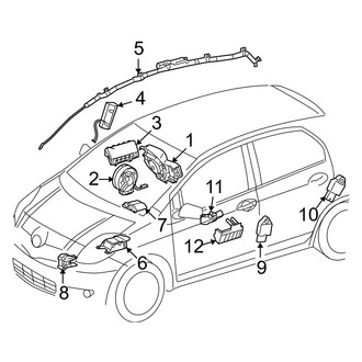 Toyota OE - Restraint Systems - Air Bag Components (Sedan)