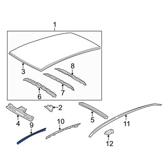 Toyota OE - Left Outer Roof Side Rail