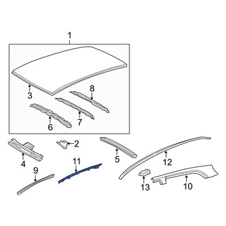 Toyota OE - Left Inner Roof Side Rail