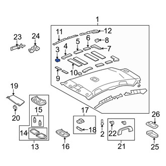 Toyota OE - Left Upper Outer Headliner Insulator