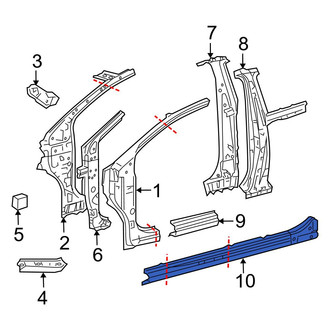 Toyota OE - Left Inner Rocker Panel