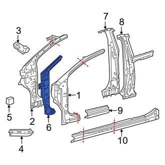 Toyota OE - Left Body A-Pillar Reinforcement