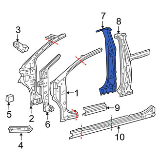 Toyota OE - Left Inner Body B-Pillar