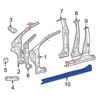Toyota OE - Left Inner Rocker Panel