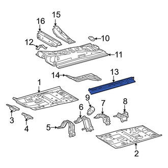 Toyota OE - Left Floor Side Rail
