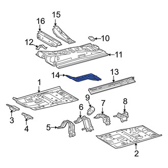 Toyota OE - Left Floor Pan Reinforcement