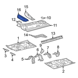 Toyota OE - Rear Right Floor Pan Crossmember