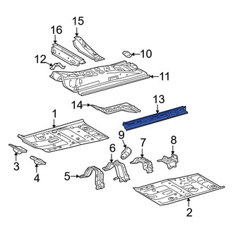 Toyota OE - Right Floor Side Rail