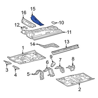 Toyota OE - Left Floor Pan Crossmember