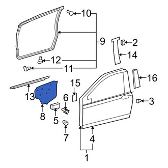 Toyota OE - Front Left Door Water Deflector