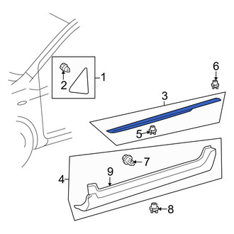 Toyota OE - Right Rocker Panel Guard