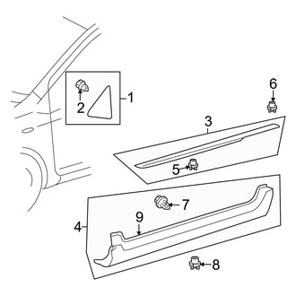 Toyota OE - Left Rocker Panel Guard
