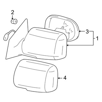 Toyota OE - Front Door - Outside Mirrors (Base / S 2 Doors)