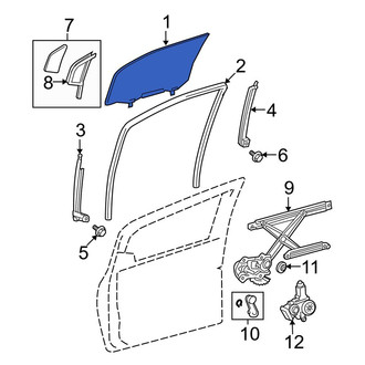 Toyota OE - Front Left Door Glass