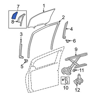 Toyota OE - Front Left Vent Window Assembly