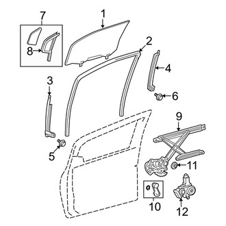 Toyota OE - Front Door - Glass & Hardware (Base)