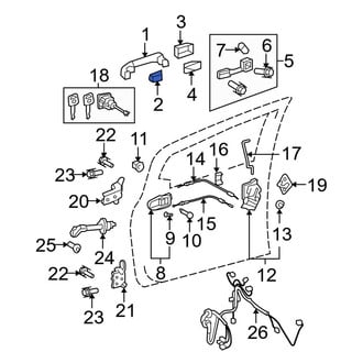 Toyota OE - Rear Exterior Door Handle Gasket