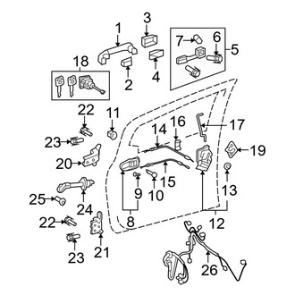 Toyota OE - Front Door - Lock & Hardware (Base)
