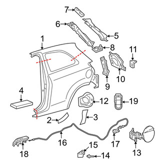 Toyota OE - Quarter Panel & Components (Base 2 Doors)