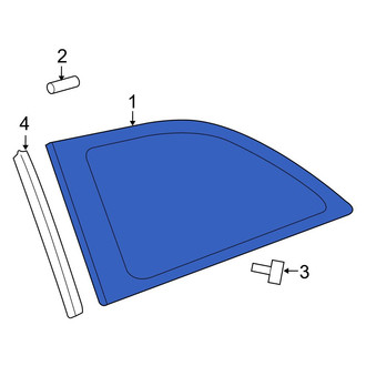 Toyota OE - Rear Left Quarter Glass