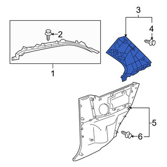 Toyota OE - Left Body C-Pillar Trim Panel