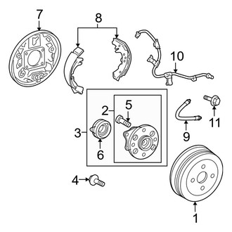 Toyota OE - Rear Wheel Bearing and Hub Assembly