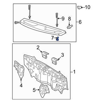 Toyota OE - Package Tray Trim Spacer