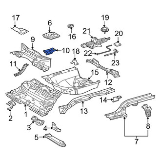 Toyota OE - Rear Left Upper Floor Pan Crossmember