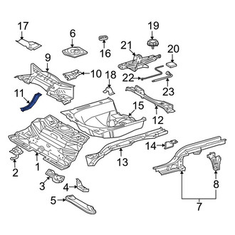 Toyota OE - Rear Left Lower Floor Pan Crossmember