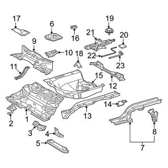 Toyota OE - Rear Body & Floor - Floor & Rails (Base Hatchback)