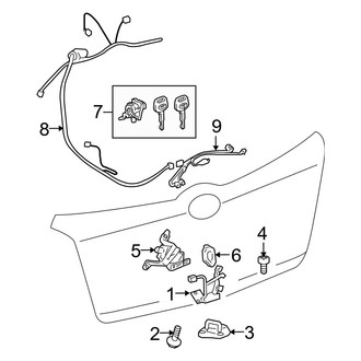 Toyota OE - Lift Gate - Lock & Hardware (Base Hatchback)