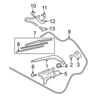 Toyota OE - Lift Gate - Wiper & Washer Components (Base Hatchback)
