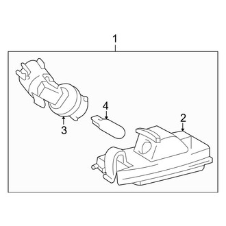 Toyota OE - Rear Lamps - License Lamps (Base Hatchback)