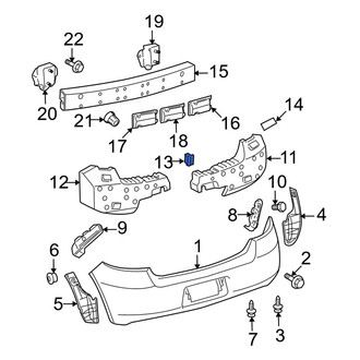 Toyota OE - Rear Bumper Impact Absorber Clip