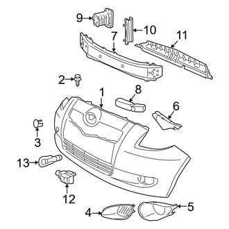 Toyota OE - Front Bumper & Grille - Bumper & Components (Base Sedan)