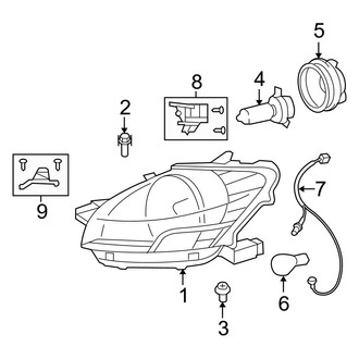 Toyota OE - Front Lamps - Headlamp Components (Base Sedan)