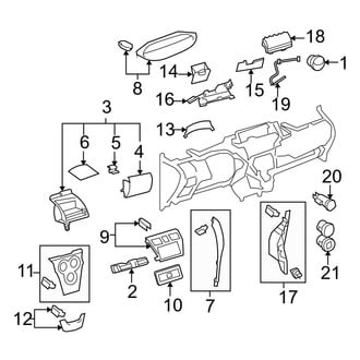 Toyota OE - Instrument Panel Components (Base Sedan)