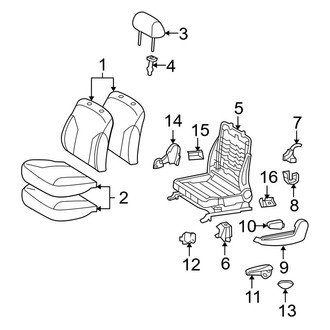 Toyota OE - Seats & Tracks - Front Seat Components (W/O Side Air Bags), (Base / S Sedan)