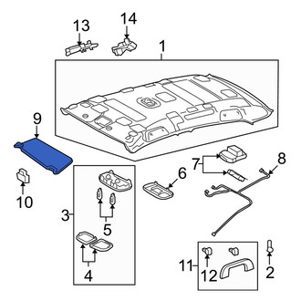 Toyota OE - Left Sun Visor