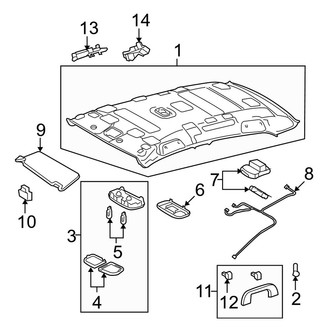 Toyota OE - Roof - Interior Trim (Base Sedan)