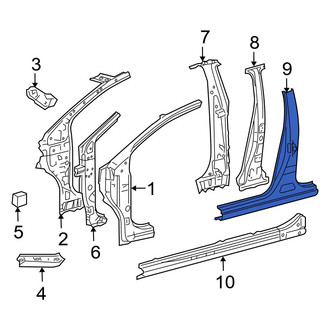 Toyota OE - Left Body B-Pillar and Rocker Panel